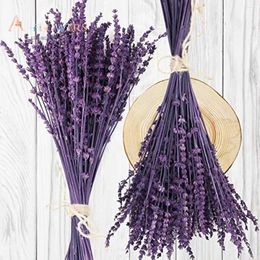 Decorative Flowers 50/100g Natural Dried Preserved Lavender Bouquet Weeding Home Decor Fresh Fragrance Dry Flower Liveing Room Decoration