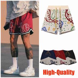 Designer Men Rh Limited Rhude Shorts Summer Swim Short Knee Length Hip Hop High Street Sports Training Beach Pants Mens Elastic Waist Workout V9K3 V9K3