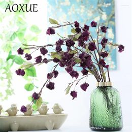 Decorative Flowers 93cm European-style Imitation Dried Artificial Silk Autumn Lanterns Home Decoration Long Branches Set