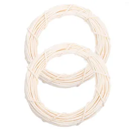 Decorative Flowers Rattan Circle DIY Wreath Round Vine Garland Ring Frames Making Circles Front Door