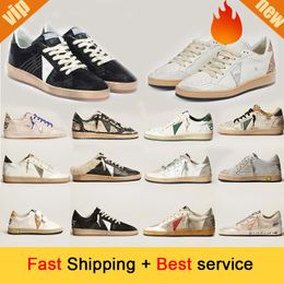 Italy Brand Designer Casual Shoes Low Golden Womens Mens Suede Flat Luxury Platform Leather Do-old Dirty Outdoor Sports Sneakers EUR 35-46