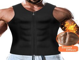 Promotions 2019 Men Waist Trainer Vest Weightloss Neoprene Corset Compression Sweat Body Shaper Slimming Sauna Tank Top Workou9262596