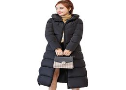 Casual Stand Collar Winter Jacket Women Down Cotton Long Warm Winter Female Coat Long Parka Parkas Hooded Outwear Camperas 2011253184260