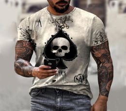 Men039s TShirts Summer Ace Of Spades Skull Print Shirt Men Sports And Leisure Travel Breathable QuickDrying T Streetwear Tops7800817