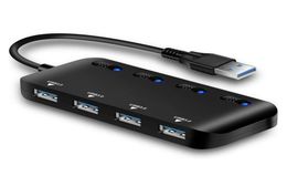 4Port USB 30 Data Hub SplitterUSB C Hub with Individual onOff LED Power Switches Compatible with Notebook PC9885020