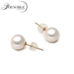 Stud Home>Product Center>Wedding>Real 18k Gold Pearl Earrings Q240517