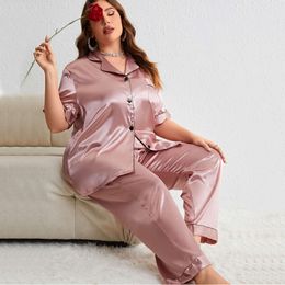 2024 Denilyn Summer New Fashion Casual Pajamas Two Piece Set Plus Size Loose Pants Pajamas Thin Homewear