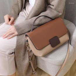 Shoulder Bags 2024 Simple Trendy Creative Genuine Leather Messenger Bag Female Wild Ins Cover Hit Colour Handbags LB055