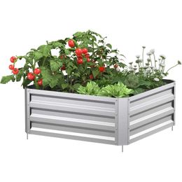 Planters Pots Mr. Ironstone Galvanised growth garden bed for outdoor use of vegetables flowers and herbs large heavy metal plant box steel kitQ240517