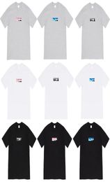 Classic Fashion Colour Box T Shirt Brand Clothing Letter Pattern Printed Short Sleeves Casual Summer Popular Mens Woman Tees 9 Styl3185389