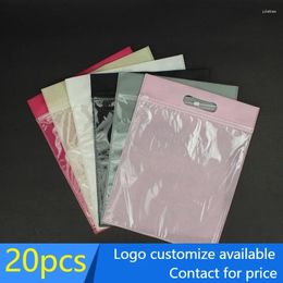 Shopping Bags 20 Pcs 2024 Bag Wholesale Non-Woven Tote Coated Takeaway Packaging Gift Clothing Storage