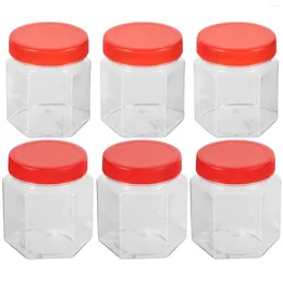 Mugs Jar Food Clear Container Canister Plastic Airtight Dry Storage Mason Sugar Canisters Mouth Wide Tea Octagonal