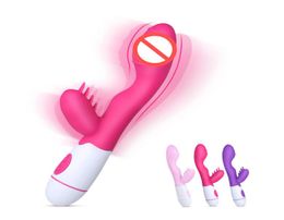 30 Speeds Rabbit Vibrator Waterproof Dual Motor Finger Massage G spot Vibrators Erotic Adult Products Sex Toys for Women5531732