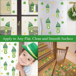 Wall Stickers Set Of St.Patrick's Day Window Irish Holiday Decoration Cartoon Home Decor For Nursery Room Wall#40