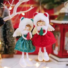 Decorative Figurines Cute Girl Angel Christmas Pendant Xmas Tree Hanging Ornaments Decorations For Home Dolls Kids Gift Navidad