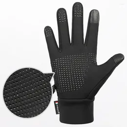 Cycling Gloves 1 Pair Fashionable Men Winter Waterproof Bicycle Unisex Sweat Absorbing