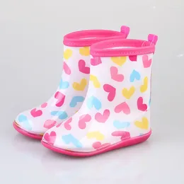 Boots Girl Rain Rubber Boot Children Waterproof Shoes Baby Tollder Kids Fashion PVC A134
