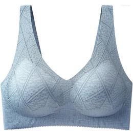 Bras Lace Seamless Lingerie Women's Soft Support Without Steel Ring Bra Chest Gather Anti-sagging Solid Push Up Everyday