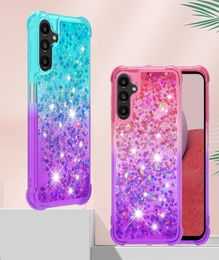 Bling Flowing Quicksand Cases Liquid Gradient Glitter TPU Reinforced Corners For Samsung S23 Plus Ultra A14 5G A34 A54 A04E A04 Re8085998