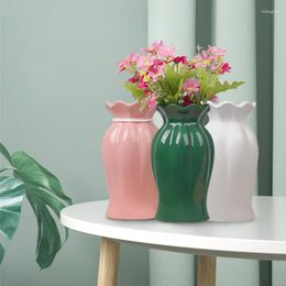 Vases Ceramic Vase Nordic Light Luxury Style Desktop Decoration Binding Rope Flower Creative