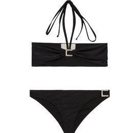 Vintage Crystal Square Letter Bikinis Sexy Fashion Black Beach Swimsuits for Women Womens Charming Comfortable Cool Spa Swimwear2085911