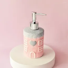 Liquid Soap Dispenser American Creative Pink Ceramic Hand Sanitizer Bottle Bathroom Toiletries Ins Wind Decoration Ornaments Press