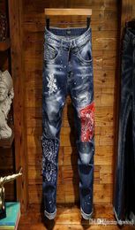 Men039s 2020 luxury designer jeans rock roll revival straight tube classic square jeans skinny Patch Brand men039s jeans3034974