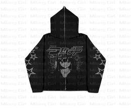 Mens Hoodies Sweatshirts Zip up Hoodie Y2K anime Stars rhines graphic Print Sweatshirt Sport Gothic Long Sleeve Oversized hoodie jacket Mens coat 2208318915589