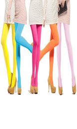 Spring And Autumn 120 Denier Velvet Pantyhose Candy Colour Hose Female Tights Thin Leg Women Socks Hosiery5701930