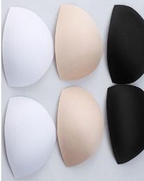 Black White Skin Sponge Bra Lingerie Swimwear chest pad Bra Insert Cushion Breast pad 100 Pairs7591716