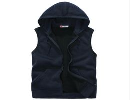 Whole TFGS 2016 New Fashion Casual Mens Sleeveless Hoodies Slim Fit Hip Vest Waistcoat Zipper Hoodies Sweatshirts6001840