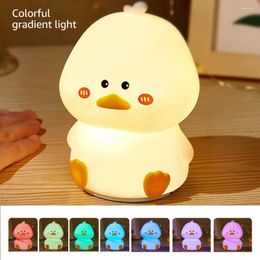 Night Lights Light With 16 Colour Remote Control 3 Brightnesses Level Rechargeable Multi-Color Silicone Bedside Lamp For Bedroom