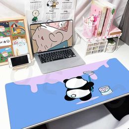 Mouse Pads Wrist Rests Panda Mouse Pads waterproof Gaming Mousepad Gamer Mouse Mat Keyboard Mats Desk Pad Mousepads XXL 90x40cm For Computer J240518