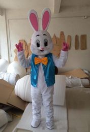 2018 High quality Professional Halloween Easter Bunny Mascot Costumes Rabbit Adult Size Easter Christmas9822811