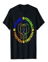 Men039s TShirts Pickleball Paddle And Ball Colourful Graphic TShirt Brand Men Tops T Shirt Printed Cotton Leisure2053060