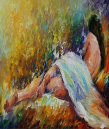 Large Hand painted Abstract Nude Oil Paintings on Canvas Knife Sexy Laying Women Pictures Handmade Wall Painting Home Decor Arts3515143
