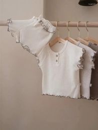 Clothing Sets 2024 Summer Baby Short Sleeve Clothes Set Infant Girl Solid Tops Shorts 2pcs Suit Cotton Toddler Versatile Casual Outfits