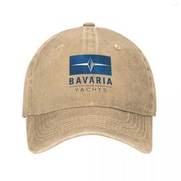 Berets Bavaria Yachts Blue Silver Logo Baseball Caps Snapback Denim Fabric Hat Outdoor Adjustable Casquette Hip Hop Cowboy