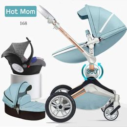 Hot Mom Strollers Can Sit High Landscape Folding Reclining Lightweight Imported Baby Stroller 11