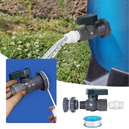 Kitchen Faucets Rain Barrel Pvc Diverter With Bulkhead Connector Hose Faucet Adapter 3/4 Inch Original Clamps - 1" To 2-1/4" Inner