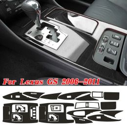 Stickers CarStyling Carbon Fibre Car Interior Centre Console Colour Change Moulding Sticker Decals For Lexus GS300 350 450 460 20062011