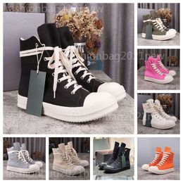 Designer fashion casual canvas shoes luxury mens shoes rain Boots women Thick Sole Elevated black white jumbo lace up sneakers australia boots