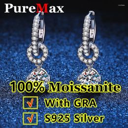 Stud Earrings Women's Moissanite Hoop Original 925 Sterling Silver D Colour Diamond For Women Trendy 2024