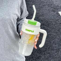 Water Bottles 1pc Plastic Tumbler With Lid And Straw 920ml/31oz Clear Bottle Leak-Proof Cups For Home Office Outdoor