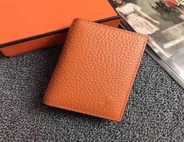 New Unisex Mini Wallet For Business Cards Holders Fashion Style Folds Credit Card Holder Genuine Leather Credit Cards With Box Dus5230885