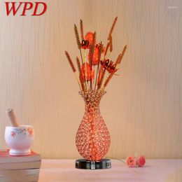 Table Lamps WPD Modern Vase Lamp Fashionable Art Black Iiving Room Bedroom El LED Aluminum Wire Decorative Desk Light