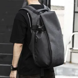 Backpack Men's Travel Laptop Back Packs Black 15 Inch Leather School Bag Male Vintage Anti Theft USB Charge Backpacks