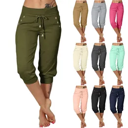 Women's Pants Sweatpants Capris For Women Solid Bottom Drawstring Joggers Pyjama Yoga