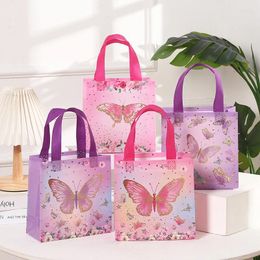 Gift Wrap 1Pc Butterfly Gifts Bag Kraft Paper Cupcake Packaging Wedding Birthday Party Baby Shower Decoration DIY Carton Candy Bags