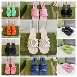 New Designer sandals Womens Rubber Jelly Interlocking G Slippers Flat Slides Slides shoe Casual Comfort sandle Summers Beach Flip Flops Outdoor Luxury shoes